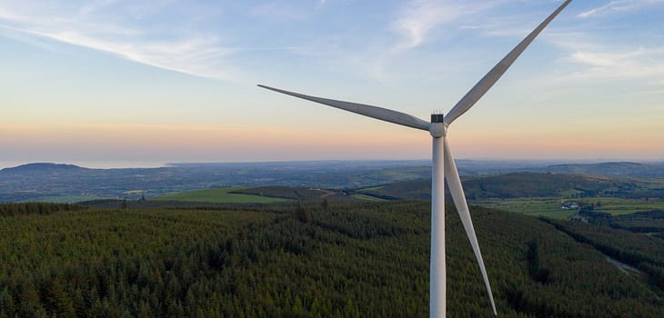 Inspection of wind turbine with a drone