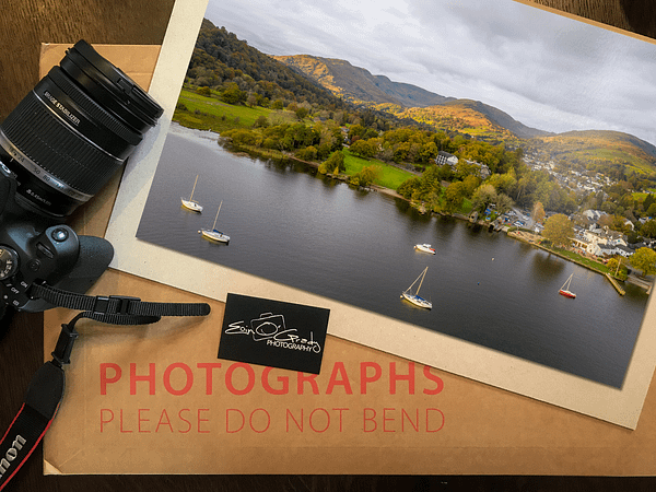 Autumn In The Lake District Aerial Photo Print